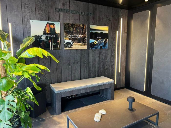 progetto Land Rover Defender Pop-Up Store a Sylt